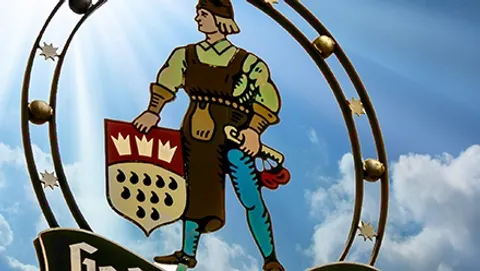 Brauhausschild in der Kölner Altstadt